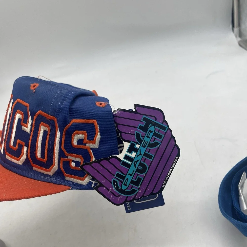 Vintage Denver Broncos Snapback Hat OSFA One Size Big Text Blockhead NFL New
